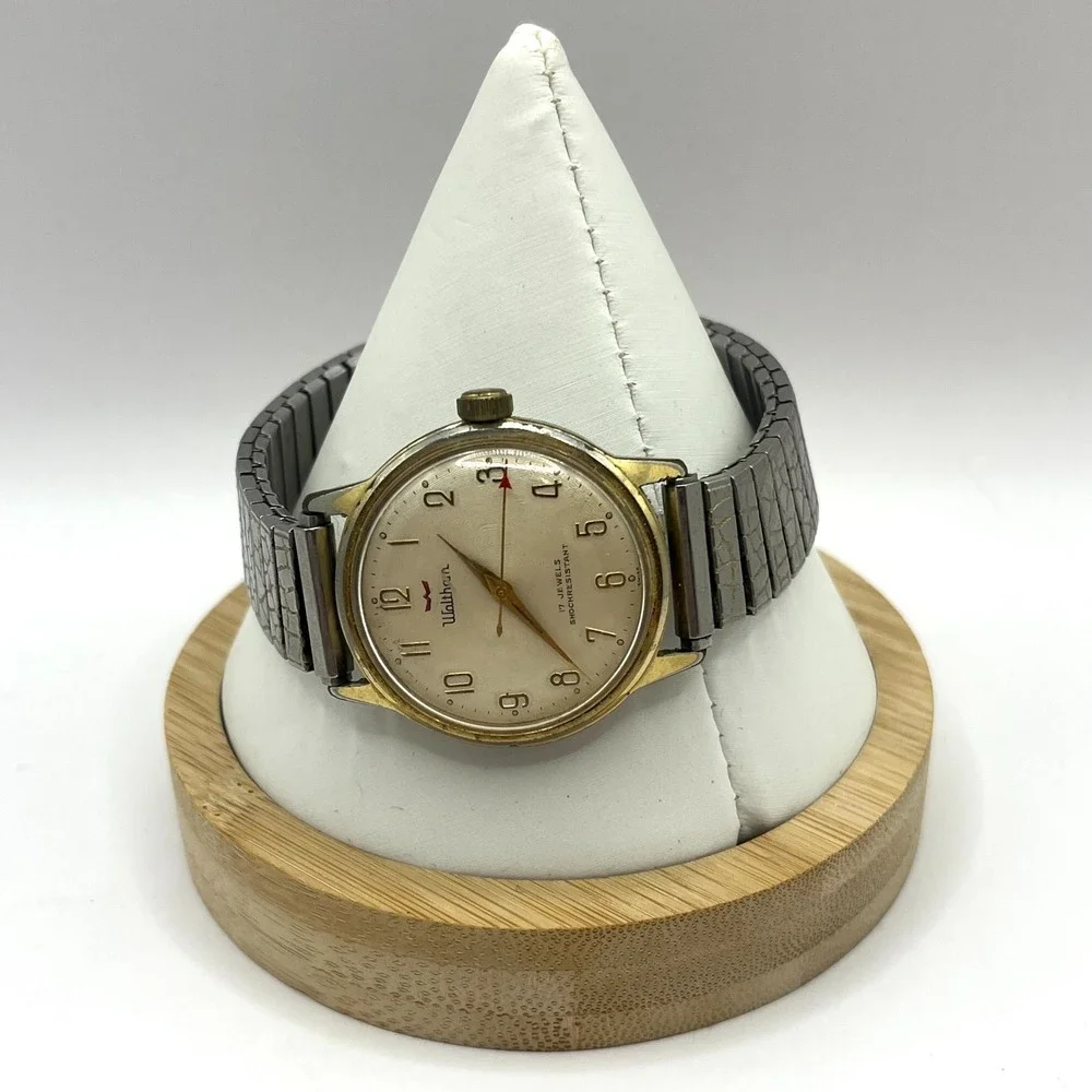 Vintage Waltham Wristwatch‎ Karat Clad Gold Shock Resistant Men's 17 Jewels